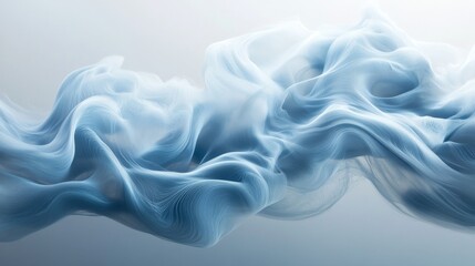 Obraz premium Abstract Blue Fabric Swirling Waves Design