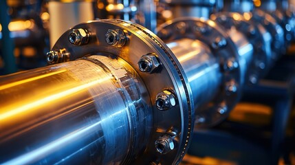 A long pipe with a metal plate on it. Generative AI