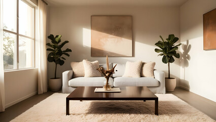 Serene Minimalist Living Room Interior