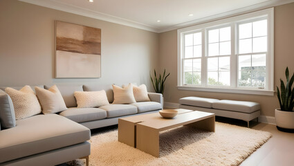Serene Minimalist Living Room Interior