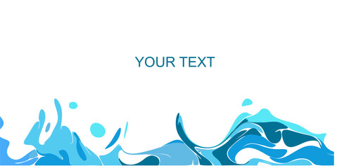 World water day theme background with blank area for text, water theme background for sea, beach, waterboom and other themes