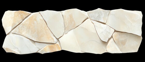 Abstract Beige Stone Texture  Irregular Shaped Tiles  Modern Design  Wall Decor  Natural R