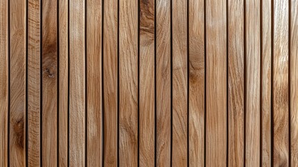 Obraz premium A close-up view of vertical wooden planks with a natural finish.