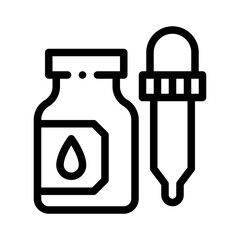 dropper bottle line icon