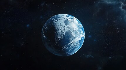 Obraz premium Pixelated Earth in Dark Space