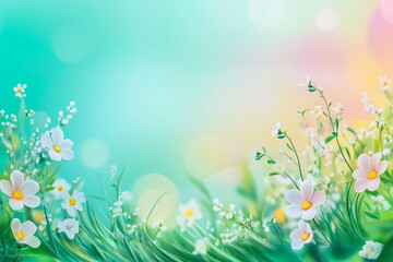 Obraz premium spring meadow with flowers