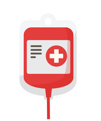 Obraz premium Blood bag vector isolated illustration stock illustration