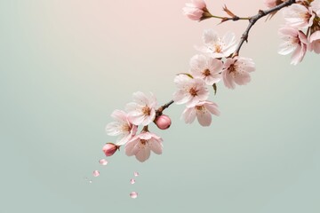 Fototapeta premium delicate blossoms bathed in soft pastel hues