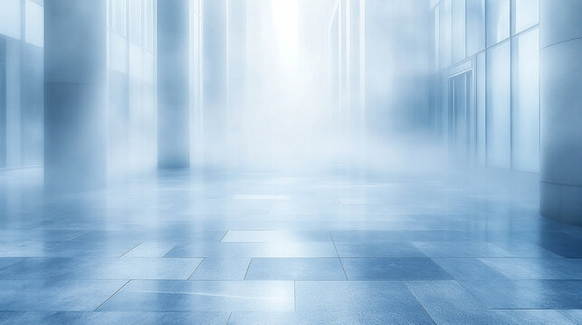 A futuristic urban landscape depicted with advanced 3D visualization, showcasing sleek architecture, dynamic lighting, and modern aesthetics with a blurred, empty space for captions.

