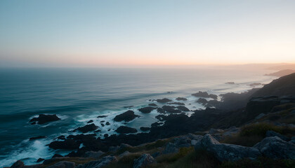 Obraz premium Sea coast, Diffused lighting. isolated with white shades