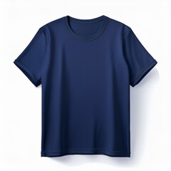 dark blue tshirt oversize front isolated on white background. Mock up template for design and print