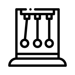 Newtons cradle line icon