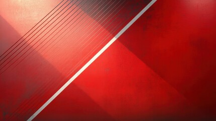 Obraz premium Dynamic Abstract Composition Red Background Geometric Lines Illustration