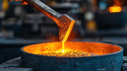 Molding industrial concept. Precision Aluminum Die Casting Process Machinery in Industrial Manufacturing Workshop