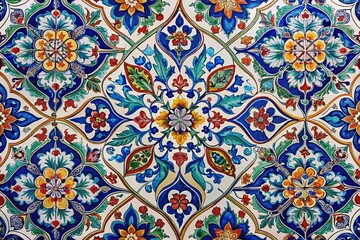 Vintage Decorative Oriental Tile Pattern Print