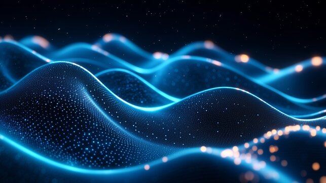 Blue Data Wave