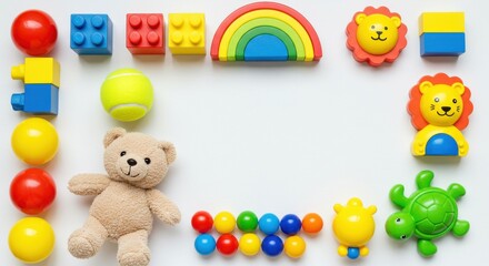 Playful Learning Tools: Colorful Toys and Blocks for Creative Fun