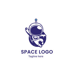 Space logo, astronaut logo vector