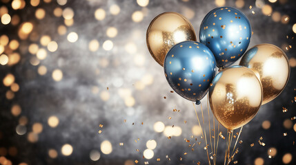 Birthday party balloons, colourful balloons background
