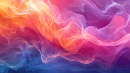 Obraz premium Abstract Colorful Smoke Swirls: A Vibrant Digital Art Piece
