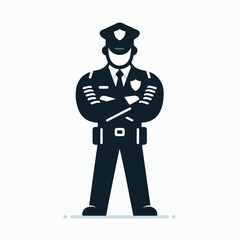 vector illustration of the profession of a police officer