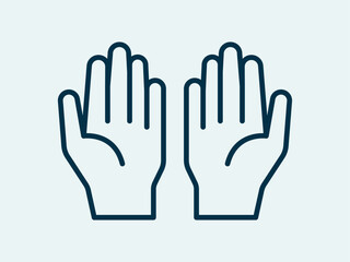 Obraz premium Pray icon. Fasting ramadan icon. Outline icon concept.