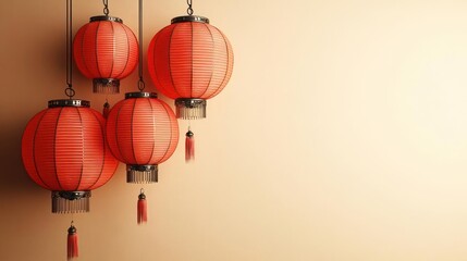 Obraz premium Red Chinese Lanterns