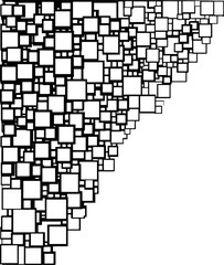 Squares pattern corner border