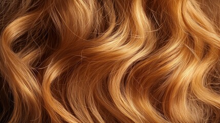 Fototapeta premium Strand of curly, golden hair close up