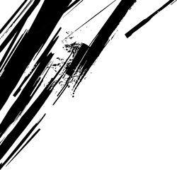 Diagonal brush stroke corner border