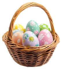 PNG Easter eggs basket easter pastel.