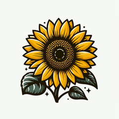 Fototapeta premium sunflower vector illustration