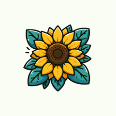 Fototapeta premium sunflower vector illustration