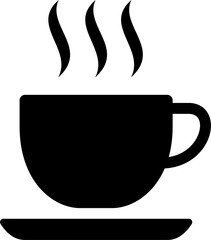 vector cup of hot drink. icon, symbol,