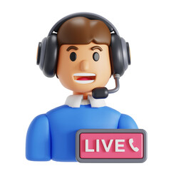 Live chat customer service 3D icon