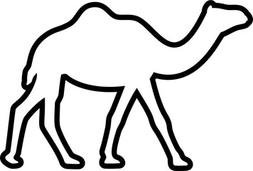 vector outline of a camel. icon, symbol