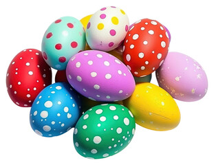 Obraz premium PNG Eggs painted easter confectionery.