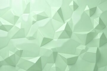 Fototapeta premium Abstract Geometric Low Poly Design with Pastel Mint Green Triangles and Smooth Texture