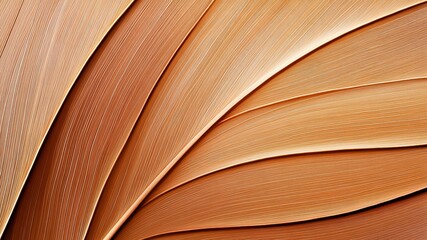Abstract close-up of smooth, curved, layered textures resembling natural elements in warm tones