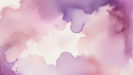 Obraz premium Watercolor wash background in soft purple color
