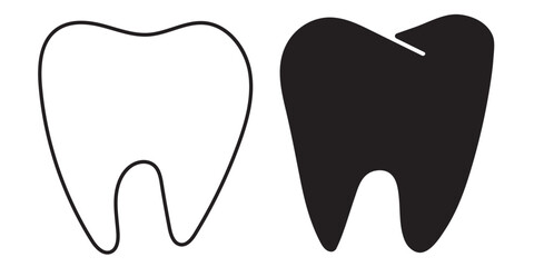 Tooth or Teeth icon. Dental symbol. Variety Design. Teeth care vector illustration. Oral hygiene sign. Dentist clinic logo. Blue dentistry. EPS 10