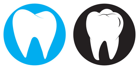 Tooth or Teeth icon. Variety unique Design. Dental symbol. Teeth care vector illustration. Oral hygiene sign of Medical.