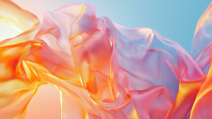 Obraz premium Soft futuristic patterns from gradient mesh overlays, evoking a silky aesthetic