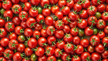 Double Exposure: Geometric Cherry Tomato Pattern & Abstract Nature