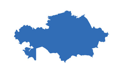 Kazakhstan Map vector icon. Minimalistic Colorful Map of Kazakhstan.