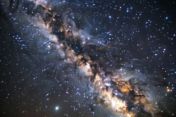 Obraz premium stunning view of galaxy filled with stars and cosmic dust