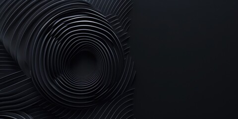 Obraz premium A serene minimalist graphic against a jet-black background, Centralized light gradients and subtle textures, Contemporary minimalist style