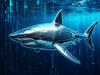 Futuristic Digital Coin in a Cyberpunk Financial Metropolis
