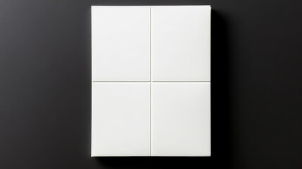 minimalist white board divided into four equal sections, perfect for notes or reminders. Its sleek design enhances any workspace, providing clean and organized look
