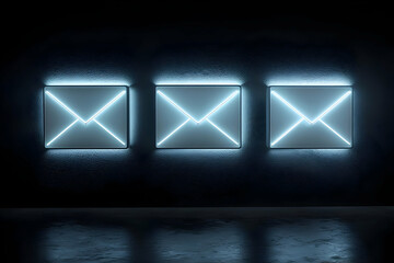 mail button on black